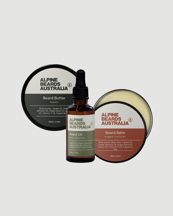 50ml Beard Oil + Beard Balm + Beard Butter Bundle - Alpine Beards Australia